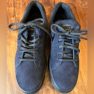 Ecco Navy Suede Walking Shoes 6.5 (37)